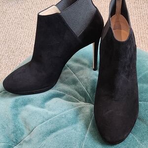 Jimmy Choo Black Suede Heeled Boots, SIZE 8